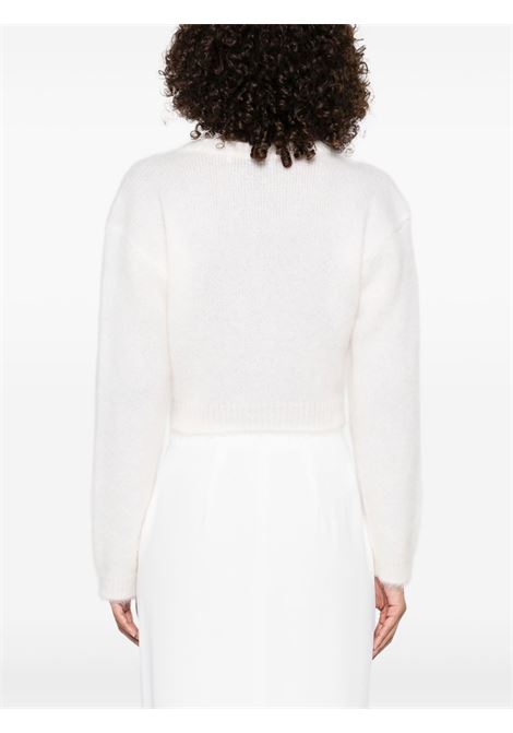 White floral-embroidered button cardigan Alessandra Rich - women ALESSANDRA RICH | FABX4183K46039001